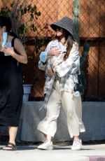 BRENDA SONG Out with Her Baby in Los Angeles 05/04/2021