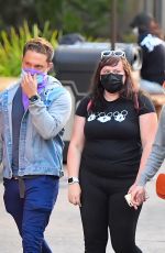 BRIE LARSON Out with Friends at Disneyland in Anaheim 05/19/2021
