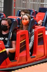 BRIE LARSON Out with Friends at Disneyland in Anaheim 05/19/2021