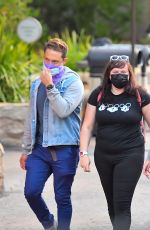 BRIE LARSON Out with Friends at Disneyland in Anaheim 05/19/2021