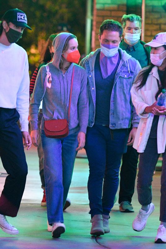 BRIE LARSON Out with Friends at Disneyland in Anaheim 05/19/2021