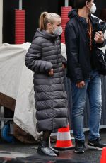 CAMILLE RAZAT on the Set of Emily in Paris in Paris 05/14/2021