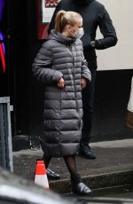 CAMILLE RAZAT on the Set of Emily in Paris in Paris 05/14/2021