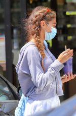 CHANTEL JEFFRIES Out for Smoothie at Earthbar in Los Angeles 05/03/2021