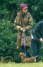 CHERYL COLE Out with Her Dog in Hertfordshire 04/28/2021