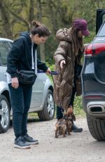 CHERYL COLE Out with Her Dog in Hertfordshire 04/28/2021