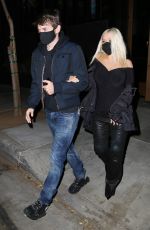 CHRISTINA AGUILERA Night Out in Malibu 05/20/201