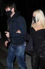 CHRISTINA AGUILERA Night Out in Malibu 05/20/201