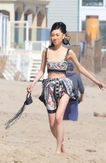 CHRISTINE CHIU and JAIME XIE at a Beach Party in Malibu 05/11/2021