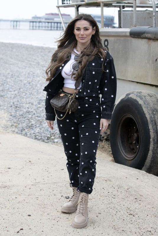 COURTNEY GREEN on the Set of The Only Way is Essex in Cromer 05/01/2021