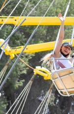 COURTNEY STODDEN at Six flags Magic Mountain in Santa Clarita 05/20/2021