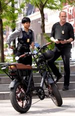 DANIELLE MONE TRUITT and AINSLEY SEIGER on the Set of Law and Order: Organized Crime 05/12/2021