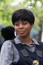 DANIELLE MONE TRUITT and AINSLEY SEIGER on the Set of Law and Order: Organized Crime 05/12/2021