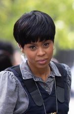DANIELLE MONE TRUITT and AINSLEY SEIGER on the Set of Law and Order: Organized Crime 05/12/2021