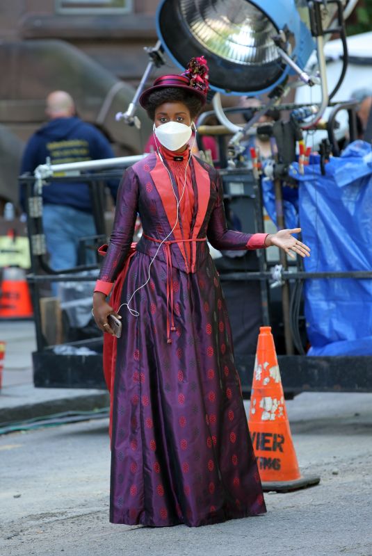 DENEE BENTON on the Set of The Gilded Age in New York 05/24/2021