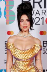 DUA LIPA at 2021 Brit Awards in London 05/11/2021