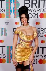 DUA LIPA at 2021 Brit Awards in London 05/11/2021