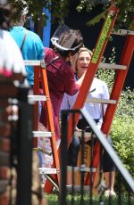 EDIA FALCO as Hillary Clinton on the Set of American Crime Story: Impeachment in Los Angeles 05/14/2021