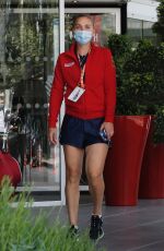 ELENA VESNINA Arrives at Her Hotel After Training at Roland Garros 05/29/2021