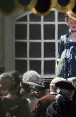 ELLE FANNING on the Set of The Great in London 05/21/2021