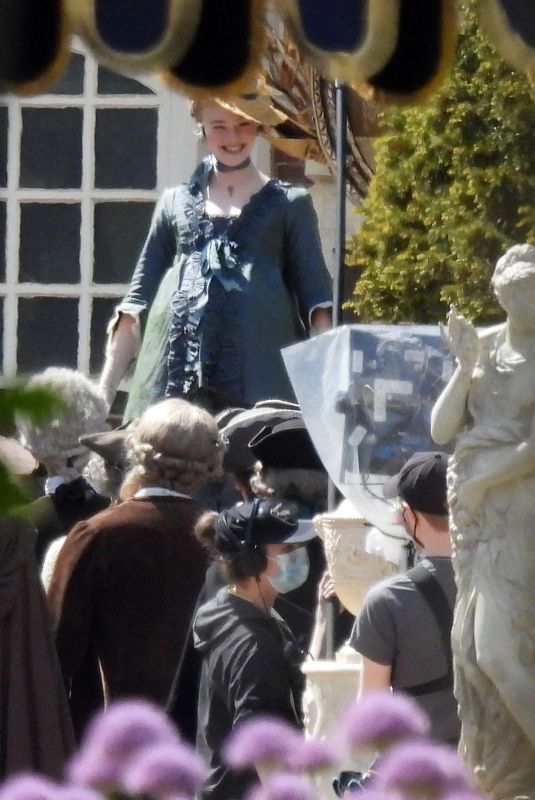 ELLE FANNING on the Set of The Great in London 05/21/2021