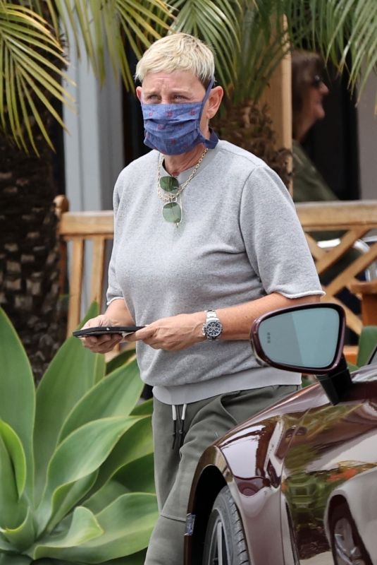 ELLEN DEGENERES Out for Coffee in Santa Barbara 05/03/2021