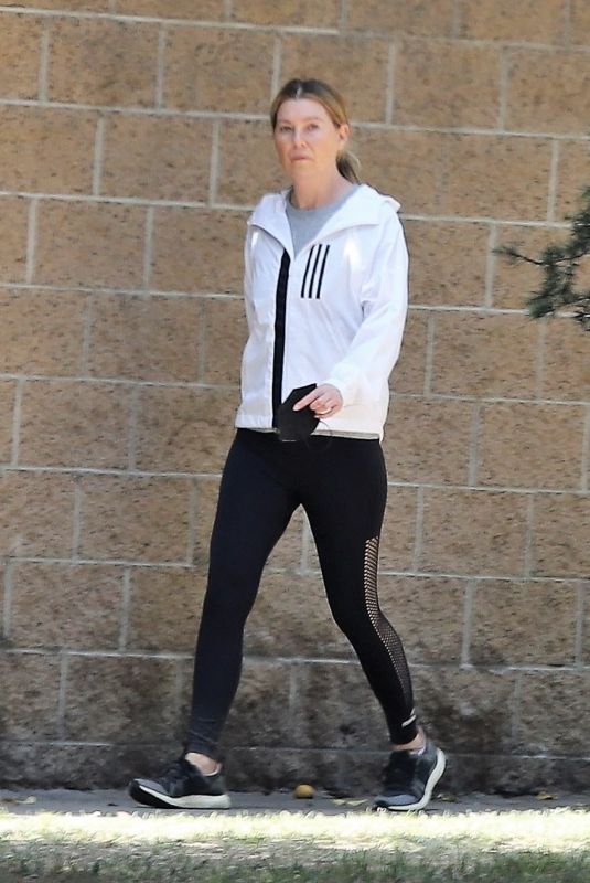 ELLEN POMPEO Out Hiking in Los Angeles 05/12/2021