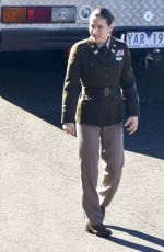 ELSA PATAKY in a Military Uniform on the Set of Interceptor in Sydney 05/13/2021