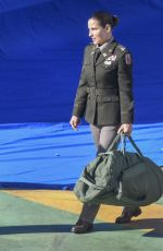 ELSA PATAKY in a Military Uniform on the Set of Interceptor in Sydney 05/13/2021