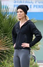 EMILIA FOX on the Set of Signora Volpe TV Series in Rome 05/19/2021