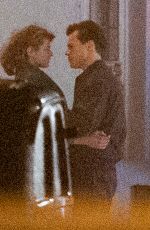 EMMA CORRIN and Harry Styles Filming a Kissing Scene of My Policeman in Brighton 05/03/2021