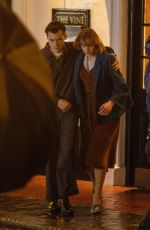 EMMA CORRIN and Harry Styles Filming a Kissing Scene of My Policeman in Brighton 05/03/2021