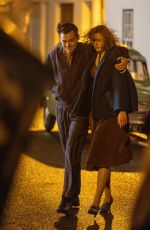 EMMA CORRIN and Harry Styles Filming a Kissing Scene of My Policeman in Brighton 05/03/2021