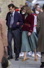 EMMA CORRIN and Harry Styles on the Set of My Policeman in Brighton 05/09/2021