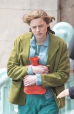 EMMA CORRIN and Harry Styles on the Set of My Policeman in Brighton 05/13/2021