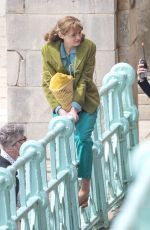 EMMA CORRIN and Harry Styles on the Set of My Policeman in Brighton 05/13/2021