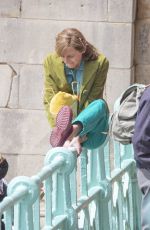 EMMA CORRIN and Harry Styles on the Set of My Policeman in Brighton 05/13/2021