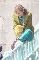 EMMA CORRIN and Harry Styles on the Set of My Policeman in Brighton 05/13/2021