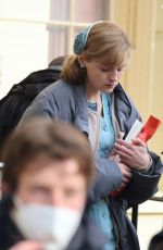 EMMA CORRIN on the Set of My Policeman in Brighton 05/05/2021