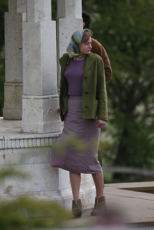 EMMA CORRIN on the Set of My Policeman in Meopham 05/10/2021