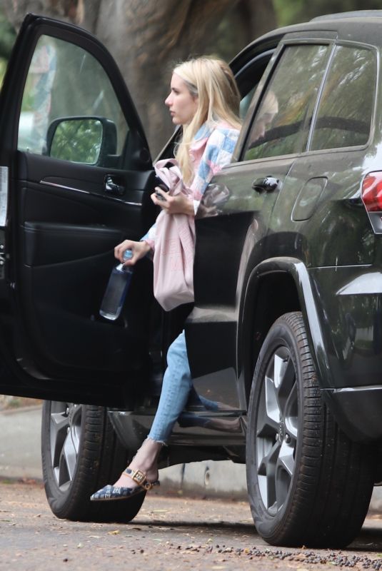 EMMA ROBERTS Arrives at Her House in West Hollywood 05/29/2021