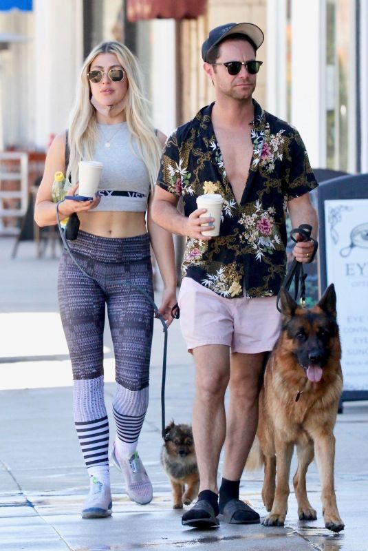 EMMA SLATER and Sasha Farber Out in Studio City 05/02/2021