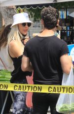EMMA SLATER and Sasha Farber Shopping at Farmers Market in Los Angeles 05/02/2021