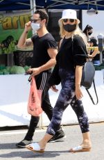 EMMA SLATER and Sasha Farber Shopping at Farmers Market in Los Angeles 05/02/2021