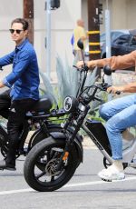 EMMA SLATER Riding Electric Bike Out in Los Angeles 05/01/2021