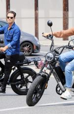 EMMA SLATER Riding Electric Bike Out in Los Angeles 05/01/2021