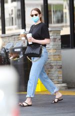 EMMA STONE Out for Coffee in Pacific Palisades 05/01/2021