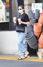 EMMA STONE Out for Coffee in Pacific Palisades 05/01/2021
