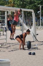FERNANDA FLORES Workout at a Beach in Miami 05/23/2021