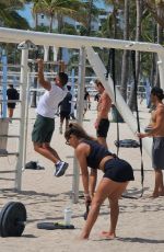 FERNANDA FLORES Workout at a Beach in Miami 05/23/2021